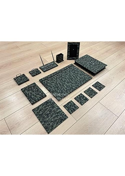 Ofis Kamuflaj Sümen Takımı/yeşil / 12 Parça modelleri
