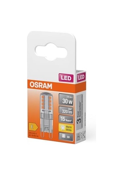 LED Star Pin cl 30 2.6 W 2700 Kelvin Ampul, Sarı Işık, G9 Duy modelleri