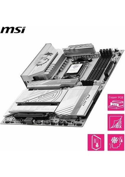 Mag X870E Edge Tı Wıfı Am5 Ddr5 8400MHZ(OC) Usb4 4x M.2 HDMI 5g Lan Wıfı 7 Rgb Atx fiyatları