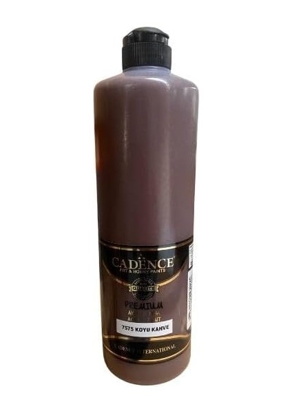Akrilik 500ML 7575 Koyu Kahve Ahşap