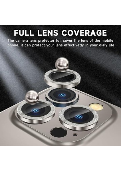 Happy 15 Pro/ 15 Promax Kamera Camı Lens Koruyucu Halka Set - Light Gray Gümüş Renk modelleri