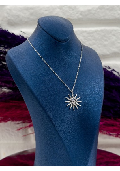 925 Ayar Gümüş Nazar Boncuklu Güneş Modeli Lüks Kadın Kolye fiyatları