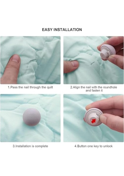 8 Adet Yorgan Iğnesi Çarşaf Sabitleyici Nevresim Takımı Sabitleme Düğmesi, Yorgan Düğmesi, Mantar Kaydırmaz Iğne Gri Renk modelleri