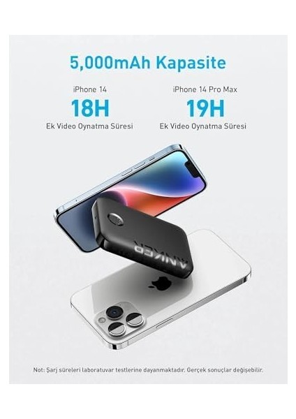321 Maggo Powerbank (Powercore Manyetik 5k) Beyaz modelleri