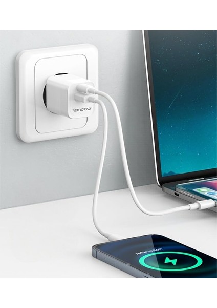 Qbic Pd 30WATT Gan Hızlı Şarj Aleti, A + C Girişli, Beyaz fiyatları