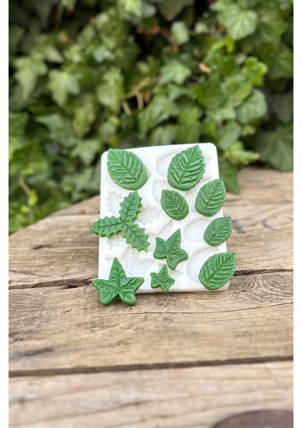 Concept Yaprak Onlu Mum Kalıbı (Silikon)