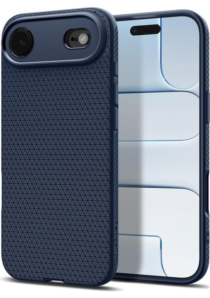 Air ile Uyumlu Ince Kılıf Air Hava Kanalı Teknolojisi Askeri Sınıf Koruma Navy Blue Dokulu Yüzey Kapak - ACS09923