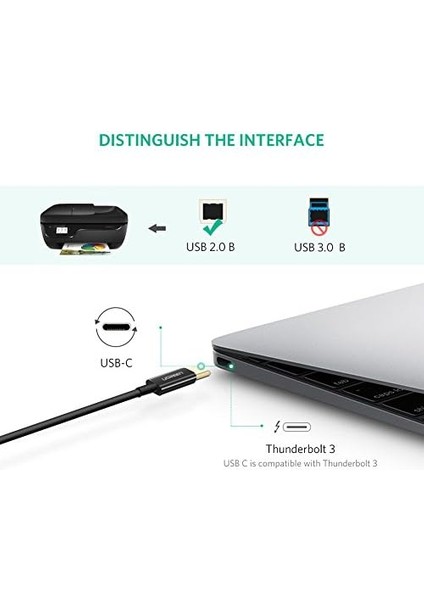 USB Type-C To USB B Yazıcı Kablosu 2 Metre Siyah modelleri