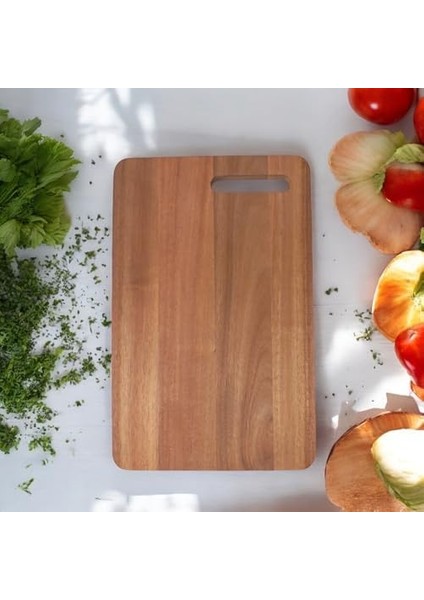 Akasya Kesme Tahtası Antibakteriel Yıkanabilir Doğrama Tahtası Dikdörtgen 34X22CM | Antibakteriyel ve Yıkanabilir Akasya Kesme Tahtası - Hijyenik ve Dayanıklı Doğrama Işleriniz Için Ideal modelleri