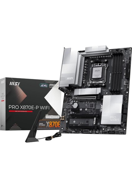 Msı Pro X870E-P Wıfı Am5 Ddr5 8200MHZ(OC) 3x M.2 Usb4 Gbps HDMI 5g Lan Wıfı 7 Rgb Atx