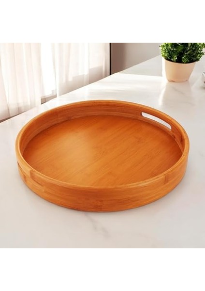 Yuvarlak Bambu Tepsi 30 Cm, Bambu Daire Tepsi, Bambu Sunum Tepsi modelleri
