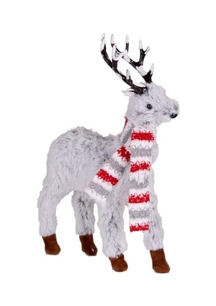 Yılbaşı Süsü Atkılı Geyik Gri 20X30 Cm. fiyatları