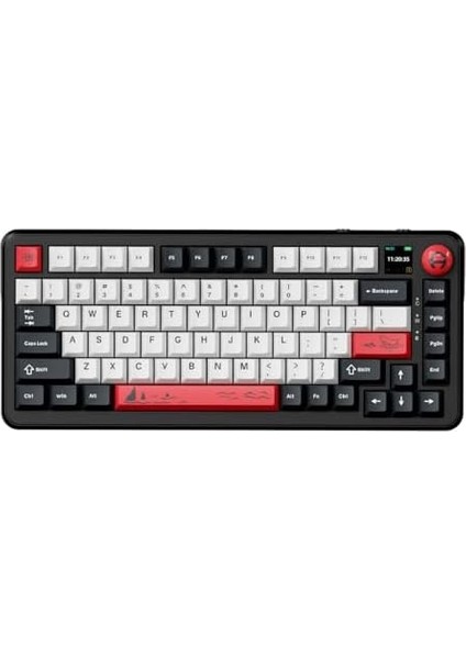 Ajazz AK820 Max Plus Mute Switch 3 Modlu Mekanik Oyun Klavyesi - Tft Ekranlı-Ultra Sessiz Rgb - Hot Swap - (AK820 Max Plus - Red) fiyatları