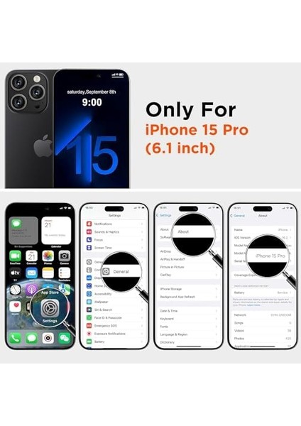 15 Pro Kılıf 6.1 ile Uyumlu, Sıvı Silikon 3 Katmanlı Tam Kaplamalı Yumuşak Jel Kauçuk Telefon Kılıfı Kapak 6.1 Inç, Siyah modelleri