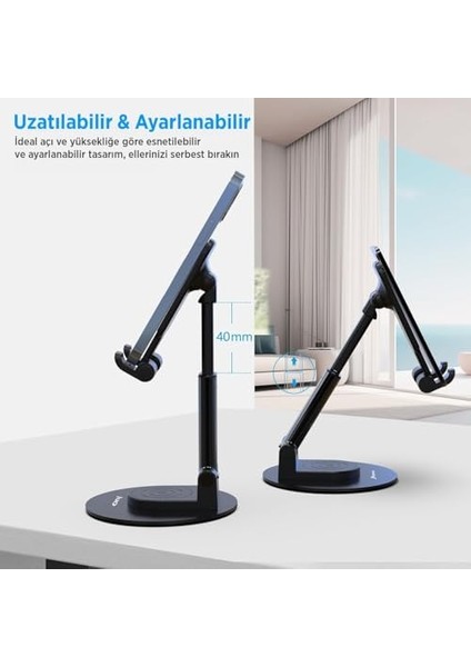 Juo Katlanabilir 360 Derece Dönen Masaüstü Telefon Standı Siyah fiyatları