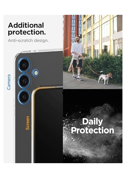 Galaxy S24 Fe ile Uyumlu Kılıf Crystal 4 Tarafı Tam Koruma Crystal Clear - ACS08616 modelleri