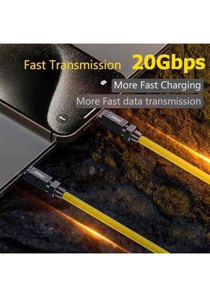 Screw Type C To Type C 140W Hızlı Şarj 8K@60Hz Görüntü Aktarımı Pd3.1 20GBPS Veri Transferi 2 Metre Kablo Scr-01 modelleri