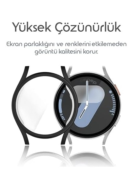 Uyumlu Galaxy 7 44MM Için Kılıf Yumuşak Tpu Ekran Koruyuculu Dokunmatiği Etkilemeyen Saatin Çevresini Tam Kavrayan Darbelere Karşı Silikon Koruyucu (Siyah, Galaxy 7 44MM) modelleri
