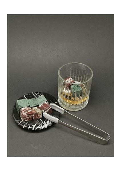 Yeşil Vişne Mermer Viski Taşı Hediye Kutulu Babalar Günü Hediyesi (9 Adet) fiyatları