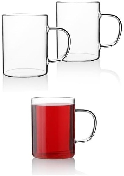 Cam 3&apos;lü Kupa Seti 200ML - Kulplu