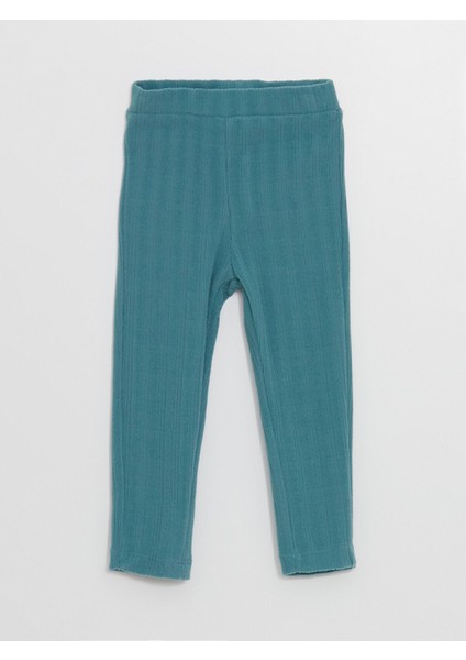 Yeni Sezon Beli Lastikli Kadife Kız Bebek Tayt