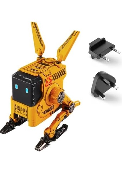 Alpha 65 W Gan Hızlı Şarj Cihazı, Çoklu Soketli 3 Bağlantı Noktalı Hızlı Şarj Cihazı, Birleşik Krallık/ab/abd Için Evrensel Şarj Cihazı,,, Ipad, (Sarı) modelleri