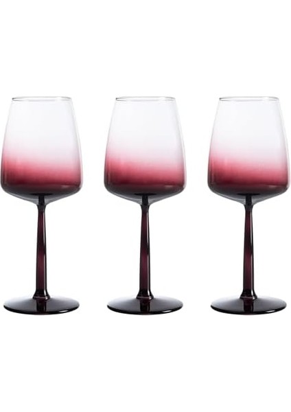 Concept Lora 3&apos;lü Kadeh Seti -Bordo 430 ml modelleri