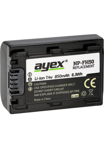 NP-FH50 Batarya, Video Kameralar ve A230, A330, A380, A390 Ile Uyumlu