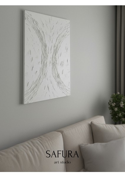 Dokulu Tablo – El Yapımı 3 Boyutlu Alçı Minimalist Doku, Modern Iskandinav Kabartmalı (Ayrım) fiyatları