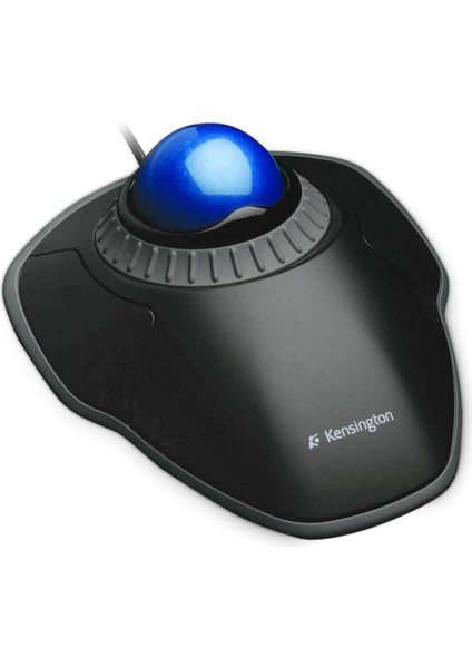 Trackball, Kablolu Ergonomik Trackball Fare, Kaydırma Halkalı, 40 mm Küre, Windows ve Macos ile Uyumlu, Sağ ve Sol Elini Kullananlar Için, Siyah/mavi, K72337EU