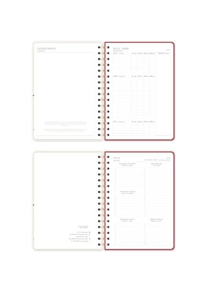 A5 Spiralli 16 Aylık Akademik Ajanda - Ayıcık modelleri