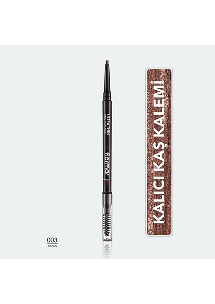 Thin Ince Uçlu ve Kıl Fırçalı Kaş Kalemi 003 Brown