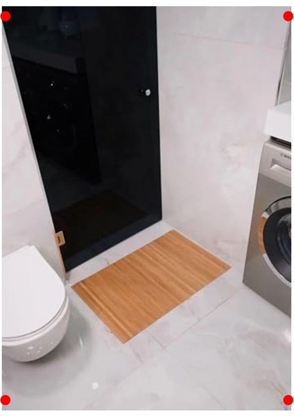 Kaydırmaz Tabanlı Doğal Bambu Banyo Paspası 70X45 cm fırsatları