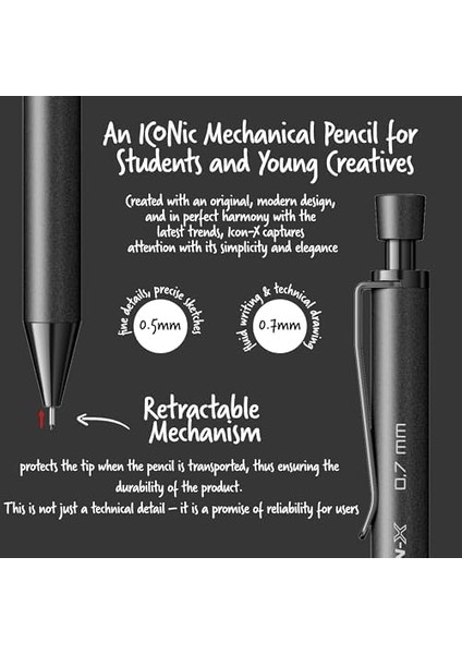 -X Metal Versatil 0.7 mm Mat Siyah modelleri