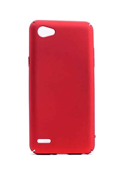 Lg Q6 Uyumlu Sert Rubber Silikon Kılıf (Kırmızı)