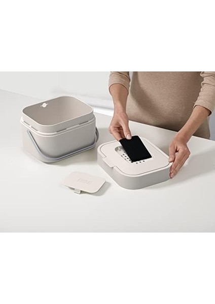 30015 Stack 4 Organik Atık Kabı, Plastik, 23,5 x 19,7 x 16,1 Cm, 23.5X19.7X16.100000000000001 cm modelleri