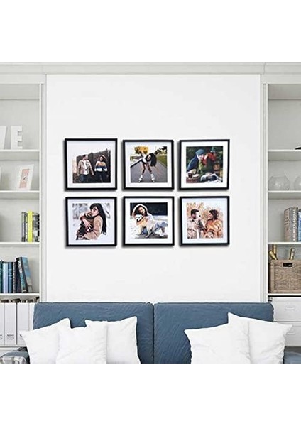 Kesesi Yapışan Sök Tak Kare Çerçeve - Siyah 3&apos;lü Paket Siyah