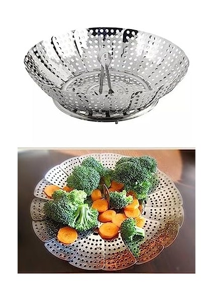 Buharda Pişirme Aparatı, Metal Buharda Pişirici, Katlanabilen Buharda Pişirme Aleti modelleri