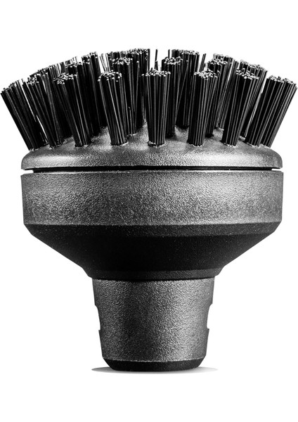 Büyük Yuvarlak Fırça Buharlı Temizleyici, Siyah