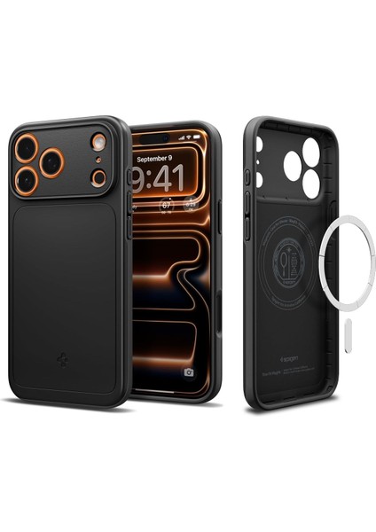 17 Pro ile Uyumlu Ince Magsafe Kılıf Thin Fit Hava Kanalı Teknolojisi Askeri Sınıf Koruma Magfit Kapak - ACS09934