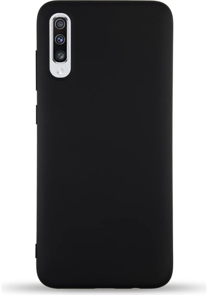 Kzy Iletişim Galaxy A70 ile Uyumlu Kapak ile Uyumlu Içi Kadife Lansman Silikon Kılıf - Siyah