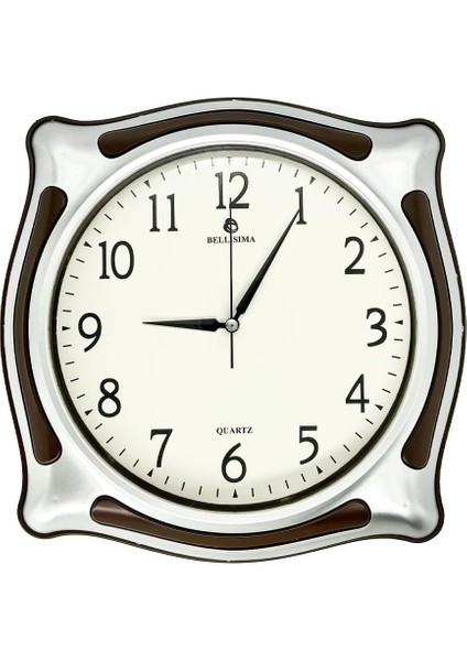 BL-1056 Serisi Klasik Kadran Sessiz Akar 30 cm Duvar Saati Bordo-Gri