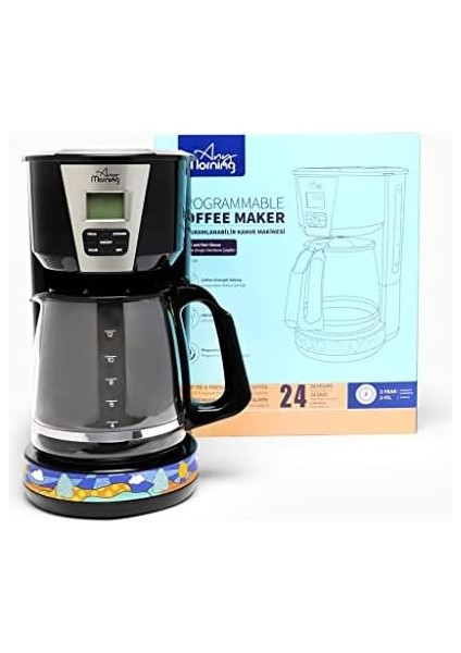 Morning Zaman Ayarlı Filtre Kahve Makinesi, 2 L, Demleme Ayarlı ve Tutma Özellikli 1000 W SH21515B fiyatları