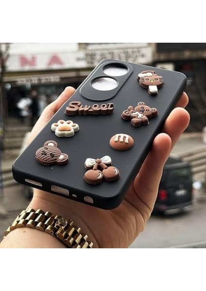 A60 Uyumlu Karikatür Desenli Telefon Kılıfı – Şık ve Dayanıklı Silikon Kılıf, Tam Koruma, Siyah Tasarım modelleri