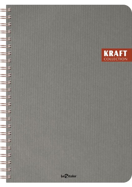 Ofis Defter Spiralli Çizgili Gri