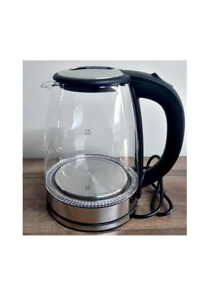 Cam Gövdeli 1.8l Elektrikli Su Isıtıcı Kettle 1500W Hızlı Kaynatma LED Işıklı fiyatları