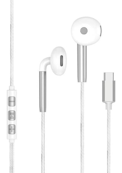 Shaza Type-C Kablolu Kulaklık Beyaz