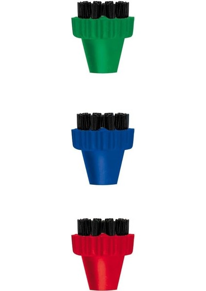 Yuvarlak Plastik Renkli Fırça Seti 3&apos;lü