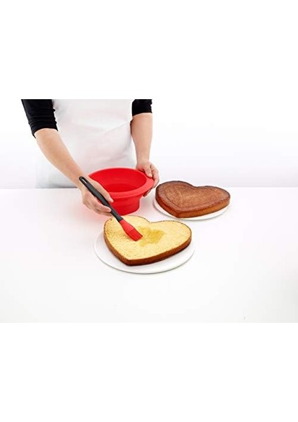 Kırmızı Silikon Kalpli Kek Kalıbı - 1300 ml fiyatları
