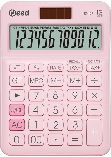 ND-10P Pastel Pembe Hesap Makinesi